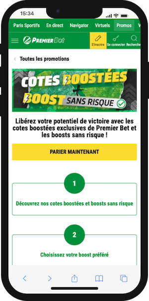 promo premier bet cotes boostees 