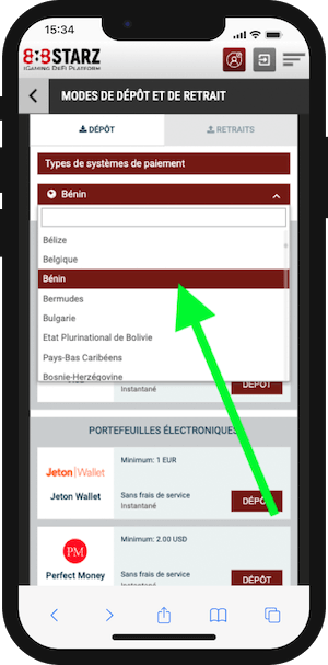 888starz benin paiements sur mobile