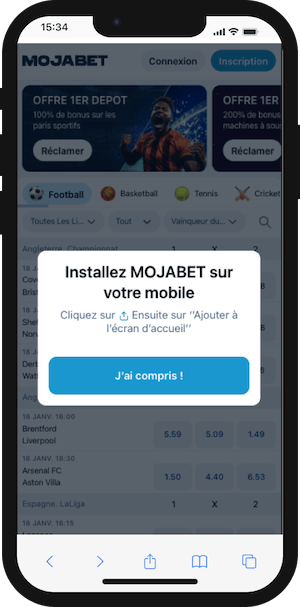 mojabet telecharger application