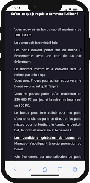 comment jouer le bonus mamabet de bienvenue