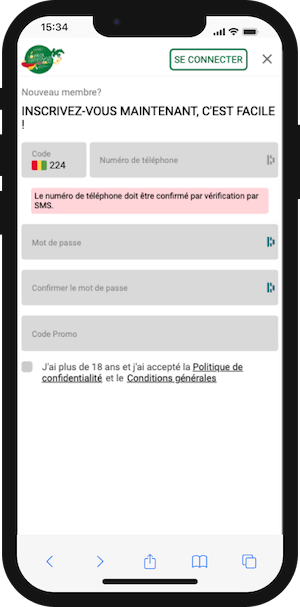 lonaguibet inscription sur mobile