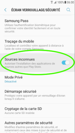 comment activer le telechargement d app de sources inconnues sur android