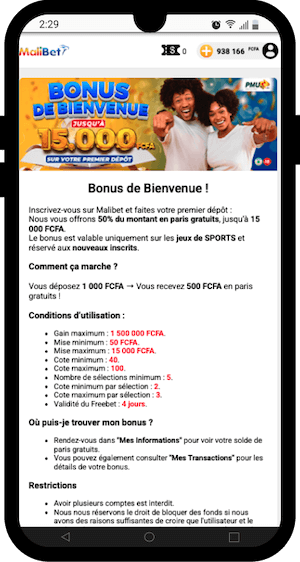 bonus malibet