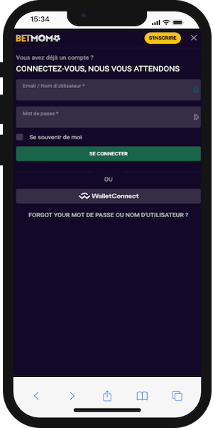se connecter betmomo